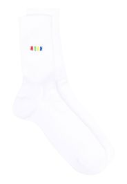MSGM embroidered-logo detail socks - Bianco