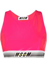 MSGM Top con stampa crop - Rosa