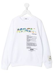 MSGM Kids logo-print sweatshirt - Bianco