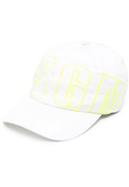 MSGM logo-print detail baseball cap - Bianco