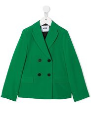 MSGM Kids peak-lapels double-breasted blazer - Verde