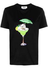 MSGM graphic print short-sleeve T-shirt - Nero