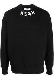 MSGM logo-print cotton sweatshirt - Nero