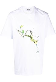 MSGM logo-print T-shirt - Bianco