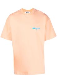 MSGM logo-print T-shirt - Arancione