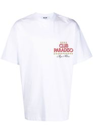 MSGM graphic-print short-sleeve T-shirt - Bianco