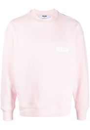 MSGM Felpa girocollo con stampa - Rosa