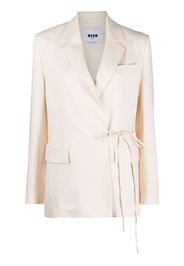 MSGM single-breasted tie-fastening blazer - Toni neutri