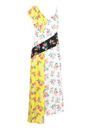 MSGM floral print midi dress - Bianco