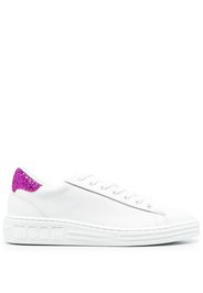 MSGM contrast heel-counter leather sneakers - Bianco
