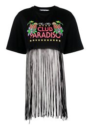 MSGM graphic-print frayed T-Shirt - Nero