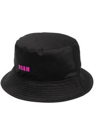 MSGM logo-patch bucket hat - Nero