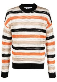 MSGM horizontal-stripe crew-neck sweater - Toni neutri