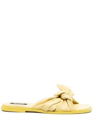 MSGM knot-detailing leather slippers - Giallo