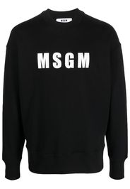 MSGM logo-print cotton sweatshirt - Nero