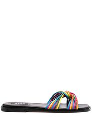 MSGM multi-straps leather slippers - Giallo