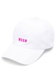 MSGM Cappello da baseball con stampa - Bianco