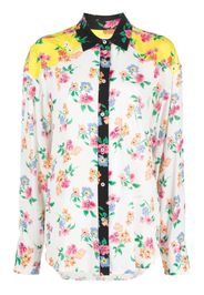 MSGM floral-print long-sleeve shirt - Bianco