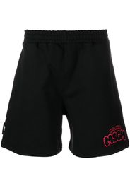 MSGM Shorts sportivi con ricamo - Nero