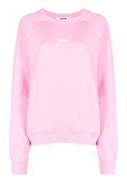 MSGM Felpa girocollo con stampa - Rosa