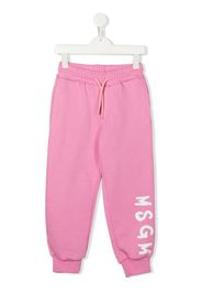 MSGM Kids Pantaloni sportivi con stampa - Rosa