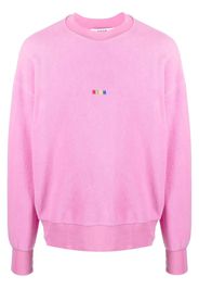 MSGM logo-embroidered fleece sweatshirt - Rosa