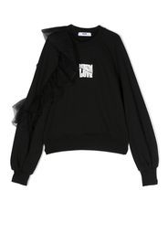 MSGM Kids Felpa con stampa - Nero