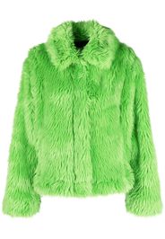 MSGM faux-fur jacket - Verde