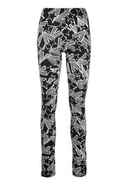 MSGM graphic print leggings - Nero