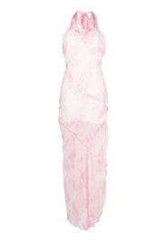 MSGM sheer ruffle-detail maxi dress - Rosa