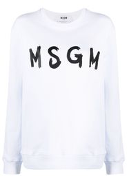 MSGM Felpa con stampa - Bianco