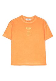 MSGM Kids logo-print cotton T-Shirt - Arancione