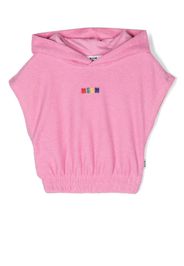 MSGM Kids cap-sleeves hooded pullover - Rosa