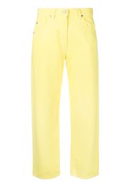 MSGM cropped straight-leg jeans - Giallo
