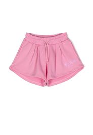 MSGM Kids logo-print shorts - Rosa