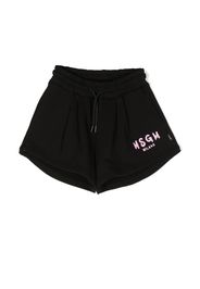MSGM Kids logo-print shorts - Nero