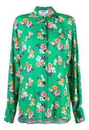 MSGM floral-print shirt - Verde