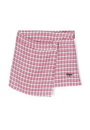 MSGM Kids asymmetric tweed mini skirt - Rosa