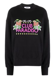 MSGM Felpa con stampa - Nero