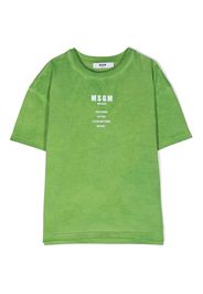 MSGM Kids logo-print cotton T-shirt - Verde