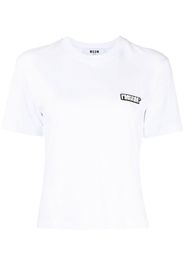 MSGM T-shirt con applicazione - Bianco