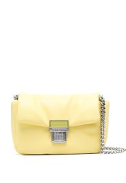 MSGM debossed-logo-plaque cross-body bag - Giallo