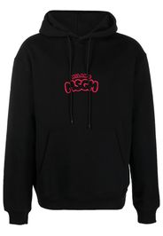 MSGM embroidered-logo cotton hoodie - Nero