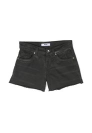 MSGM Kids embroidered-logo casual shorts - Grigio