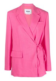 MSGM Coarse wrap-design blazer - Rosa