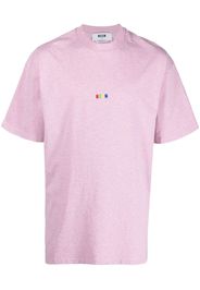 MSGM embroidered-logo cotton T-shirt - 12 LIGHT PINK