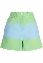 MSGM Shorts denim con stampa - Verde