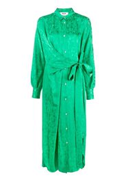 MSGM button-front shirt dress - Verde