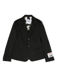 MSGM Kids logo-patch double-breasted blazer - Nero