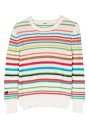 MSGM Kids multicolour cotton sweatshirt - Bianco